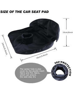 Protector de Asiento de Coche Hi Sprout Piddle - Negro - 1 Paquete 2