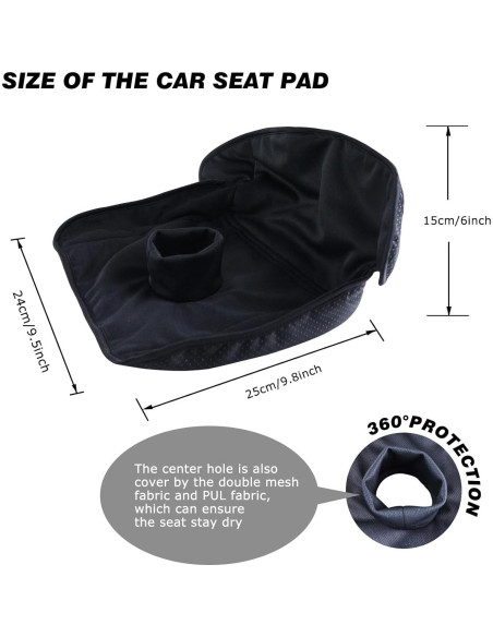 Protector de Asiento de Coche Hi Sprout Piddle - Negro - 1 Paquete