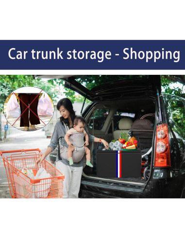 Organizador de Maletero Homeve Impermeable Plegable 3 Compartimentos