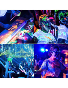 Paquete de 2 luces LED negras 100W IP66 XYCN para fiestas 2