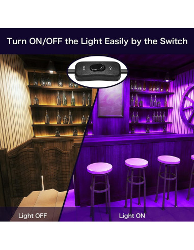 Paquete de 2 luces LED negras 100W IP66 XYCN para fiestas