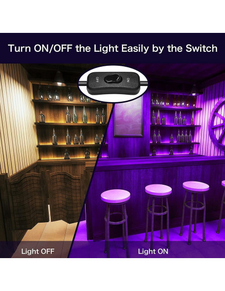 Paquete de 2 luces LED negras 100W IP66 XYCN para fiestas