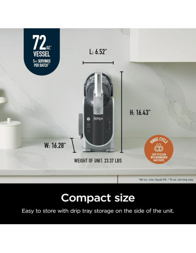 Máquina de Bebidas Congeladas Ninja FS300 72 oz Renovada