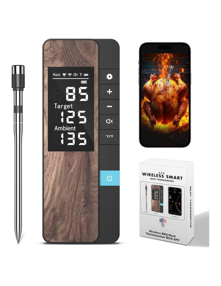 Termómetro de Carne Inalámbrico Patchelp HK-50A con Probeta Ultra Fina