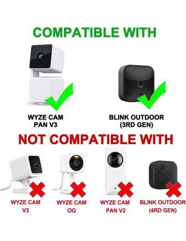 Cable de Extensión de Poder 3M JJMASEE para Cámaras Wyze y Blink