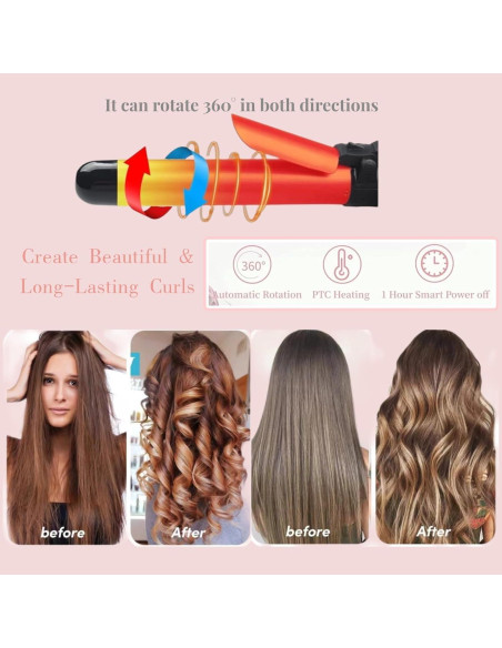 Varita de Rizado Automática Adarados Q8 28mm Pantalla LED