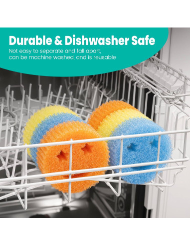 Esponjas de Fregar HELIME NewSmile 3P, A Prueba de Rayones