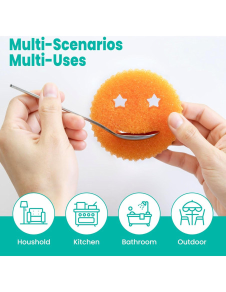 Esponjas de Fregar HELIME NewSmile 3P, A Prueba de Rayones