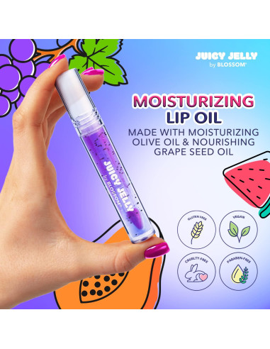 Brillo de Labios Gel Jugo Hidratante Uva Blossom 2.54g