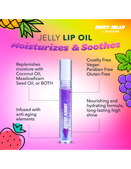 Brillo de Labios Gel Jugo Hidratante Uva Blossom 2.54g