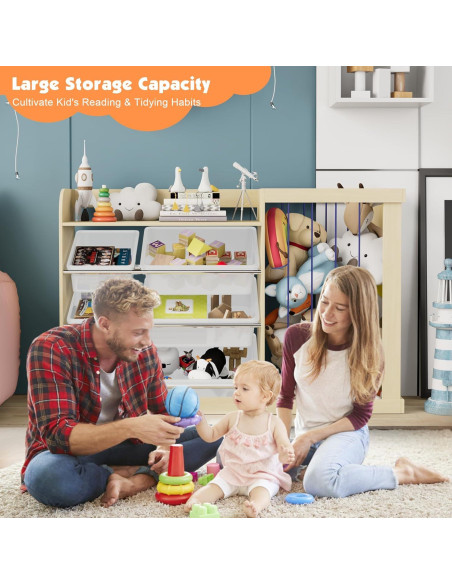 Organizador de Juguetes HedoAjim con 6 Contenedores Extraíbles