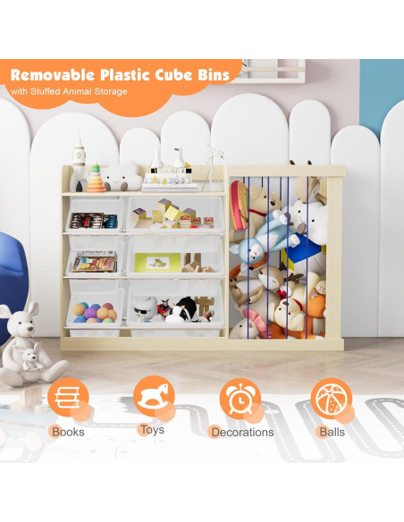 Organizador de Juguetes HedoAjim con 6 Contenedores Extraíbles