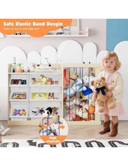 Organizador de Juguetes HedoAjim con 6 Contenedores Extraíbles