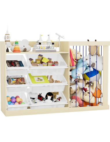 Organizador de Juguetes HedoAjim con 6 Contenedores Extraíbles