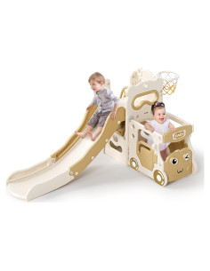 Tobogán 5 en 1 Lischwert para Niños Pequeños Beige