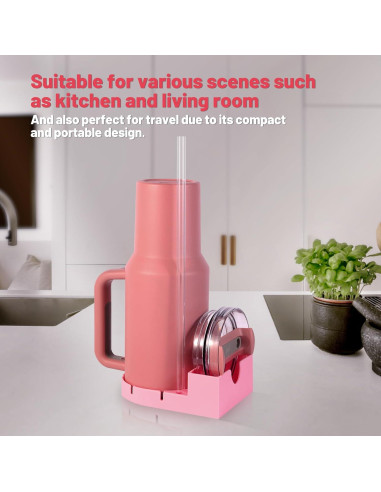 Soporte Secado Botellas Silicona Grado Alimenticio Rosa