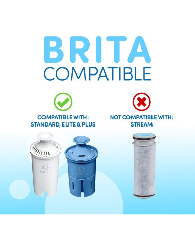 Jarra de vidrio Vitev con filtro mineral pH 8.5-9.5 1.36 kg