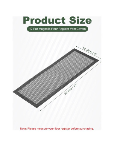 Cubiertas Magnéticas para Ventilación de Piso YOKIVE 12 Pcs 25.4x10.2cm