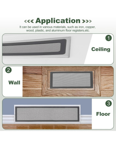 Cubiertas Magnéticas para Ventilación de Piso YOKIVE 12 Pcs 25.4x10.2cm