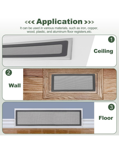 Cubiertas Magnéticas para Ventilación de Piso YOKIVE 12 Pcs 25.4x10.2cm