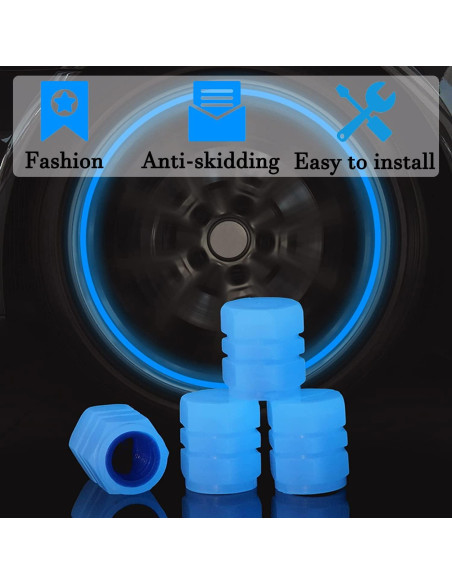 Tapas de Válvula Brillantes SISUJA 20Pcs Verde para Autos