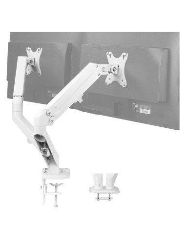 Soporte Articulado Doble Monitor VIVO STAND-V102OW Blanco