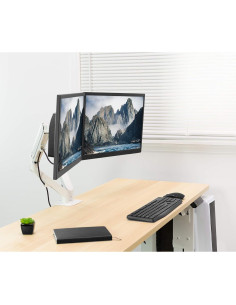 Soporte Articulado Doble Monitor VIVO STAND-V102OW Blanco 2