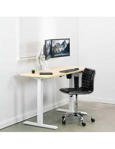 Soporte Articulado Doble Monitor VIVO STAND-V102OW Blanco