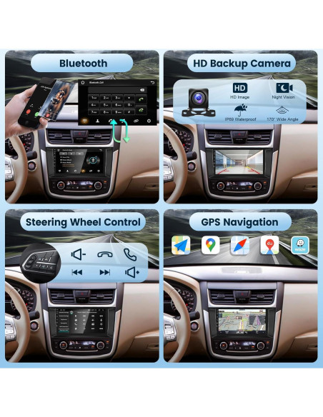 Estéreo de Radio Podofo para Nissan Altima 2013-2018 9"