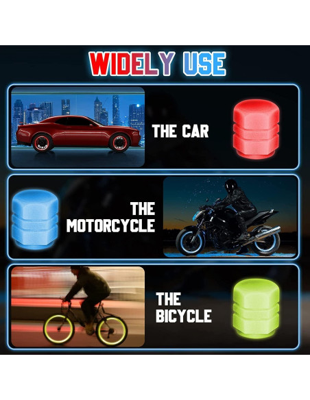 Tapas de Válvula Brillantes SISUJA 20Pcs Verde para Autos