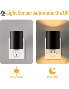 Luz Nocturna NOVELUX 2700K con Sensor Crepúsculo 2 Paquete 2