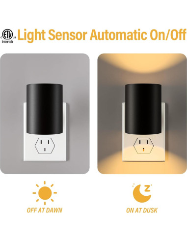 Luz Nocturna NOVELUX 2700K con Sensor Crepúsculo 2 Paquete