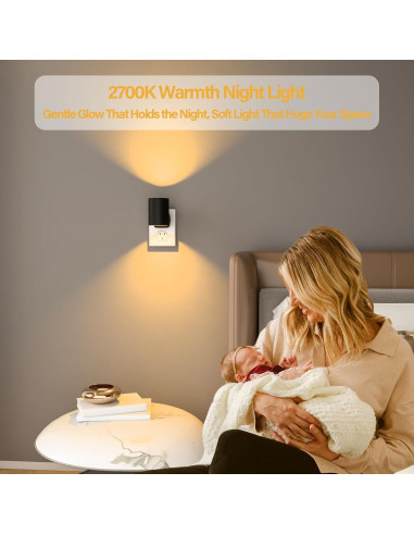 Luz Nocturna NOVELUX 2700K con Sensor Crepúsculo 2 Paquete