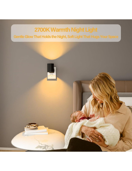 Luz Nocturna NOVELUX 2700K con Sensor Crepúsculo 2 Paquete