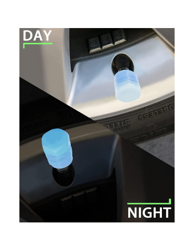 Tapas de Válvula Brillantes SISUJA 20Pcs Verde para Autos