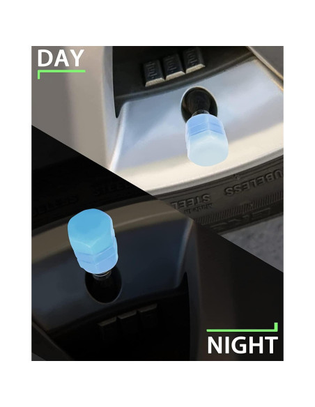 Tapas de Válvula Brillantes SISUJA 20Pcs Verde para Autos