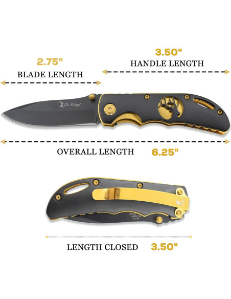 Cuchillo Plegable Elk Ridge ER-134 15.24 cm Acero Inoxidable