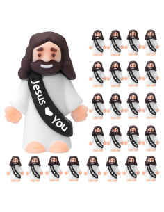 25 Figuras de Jesús de Goma Bememo - Mini Juguetes Religiosos