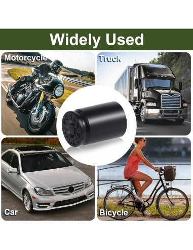 Tapas de Válvula en Forma de Bala PAGOW - 4 Pcs Aluminio Negro