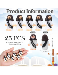 25 Figuras de Jesús de Goma Bememo - Mini Juguetes Religiosos 2