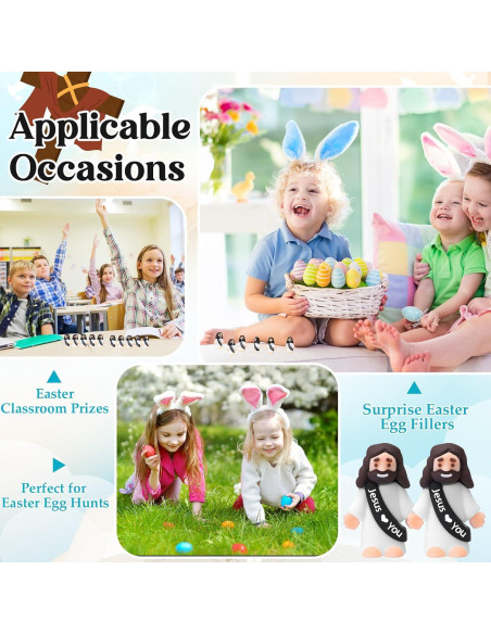 25 Figuras de Jesús de Goma Bememo - Mini Juguetes Religiosos