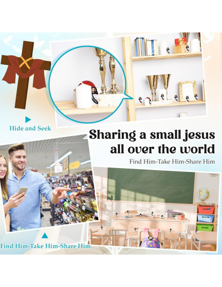 25 Figuras de Jesús de Goma Bememo - Mini Juguetes Religiosos