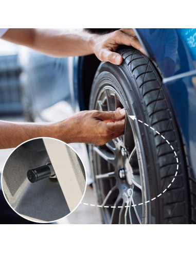 Tapas de Válvula en Forma de Bala PAGOW - 4 Pcs Aluminio Negro