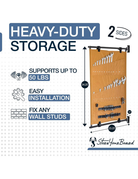 Panel Pivotante Organizador de Herramientas StoreYourBoard 2.06 kg