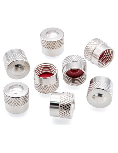8 Tapones de Válvula de Neumático MEAJOO de Latón Universal