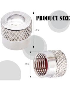 8 Tapones de Válvula de Neumático MEAJOO de Latón Universal 2