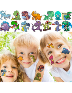 50 Tatuajes Temporales Dinosaurios TASROI 4.6x4.6cm Para Niños 2