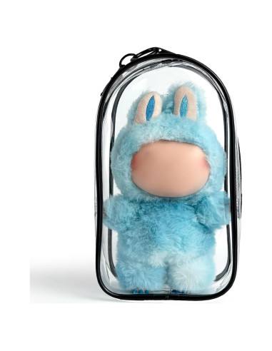 Funda Protectora de PVC para Muñeca Labubu 17cm Negra