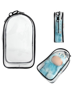 Funda Protectora de PVC para Muñeca Labubu 17cm Negra 2