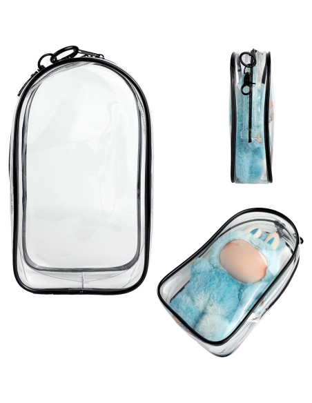 Funda Protectora de PVC para Muñeca Labubu 17cm Negra